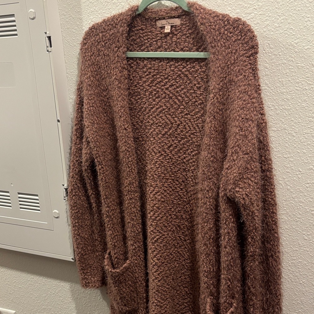 Love Tree Warm Brown Cardigan